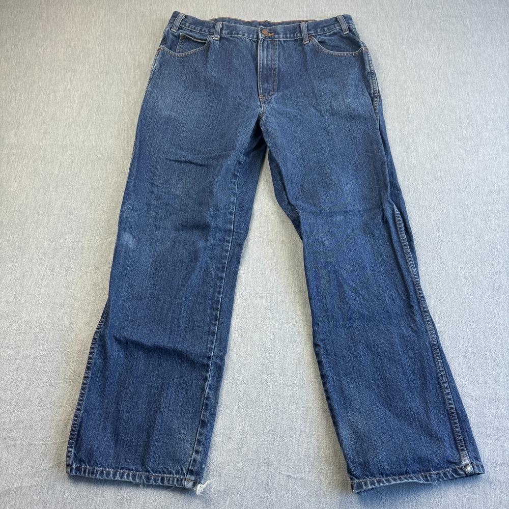 Dickies Jeans Mens 36X32 Fit 36X30 Blue Carpenter Denim Workwear Cotton Straight